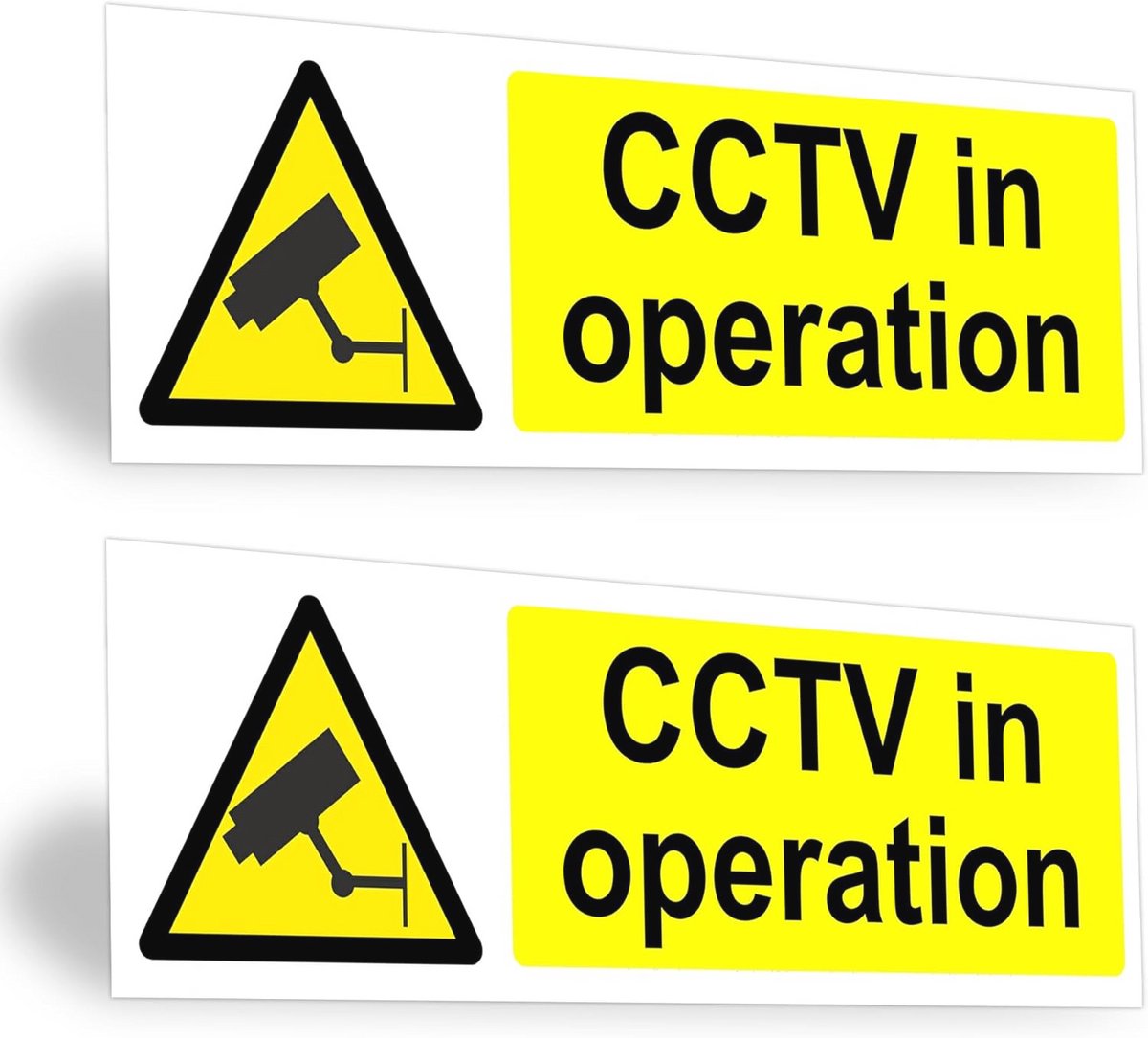 CCTV In Operatie Bord - 15 cm x 5 cm - Zelfklevende Waarschuwingsstickers voor Beveiliging - Indoor en Outdoor