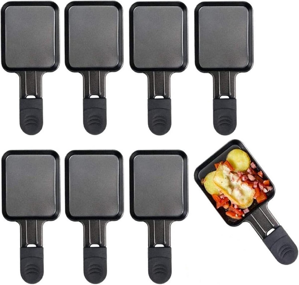 Raclette Pan voor 4 Personen - Kleurrijke Raclette Grill Set