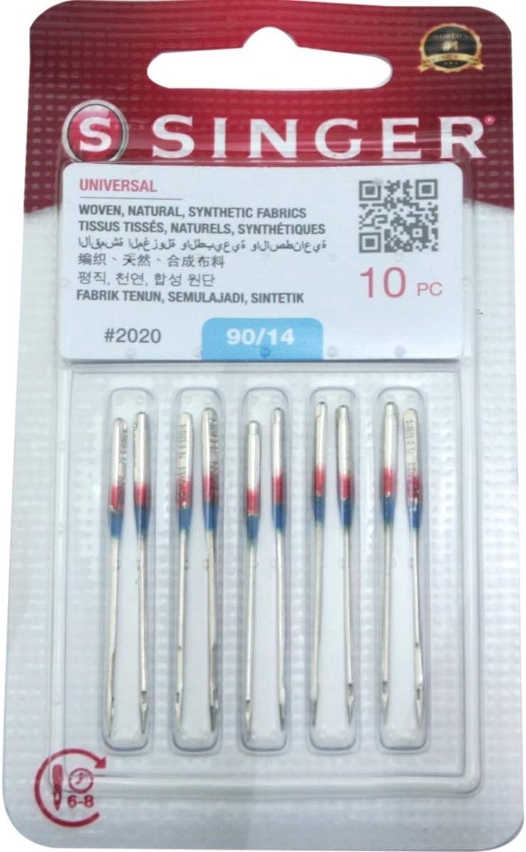 Set van 10 Universele Naaimachine Naalden Maat 14 - Voor Synthetische Stoffen