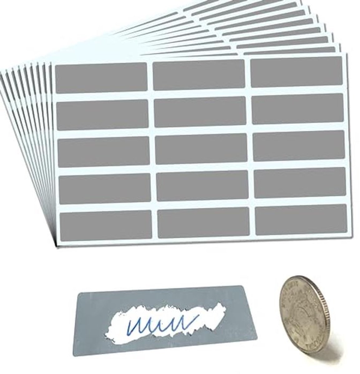 600 Kras Stickers - Rechthoekige Scratch Off Stickers 48 x 15mm