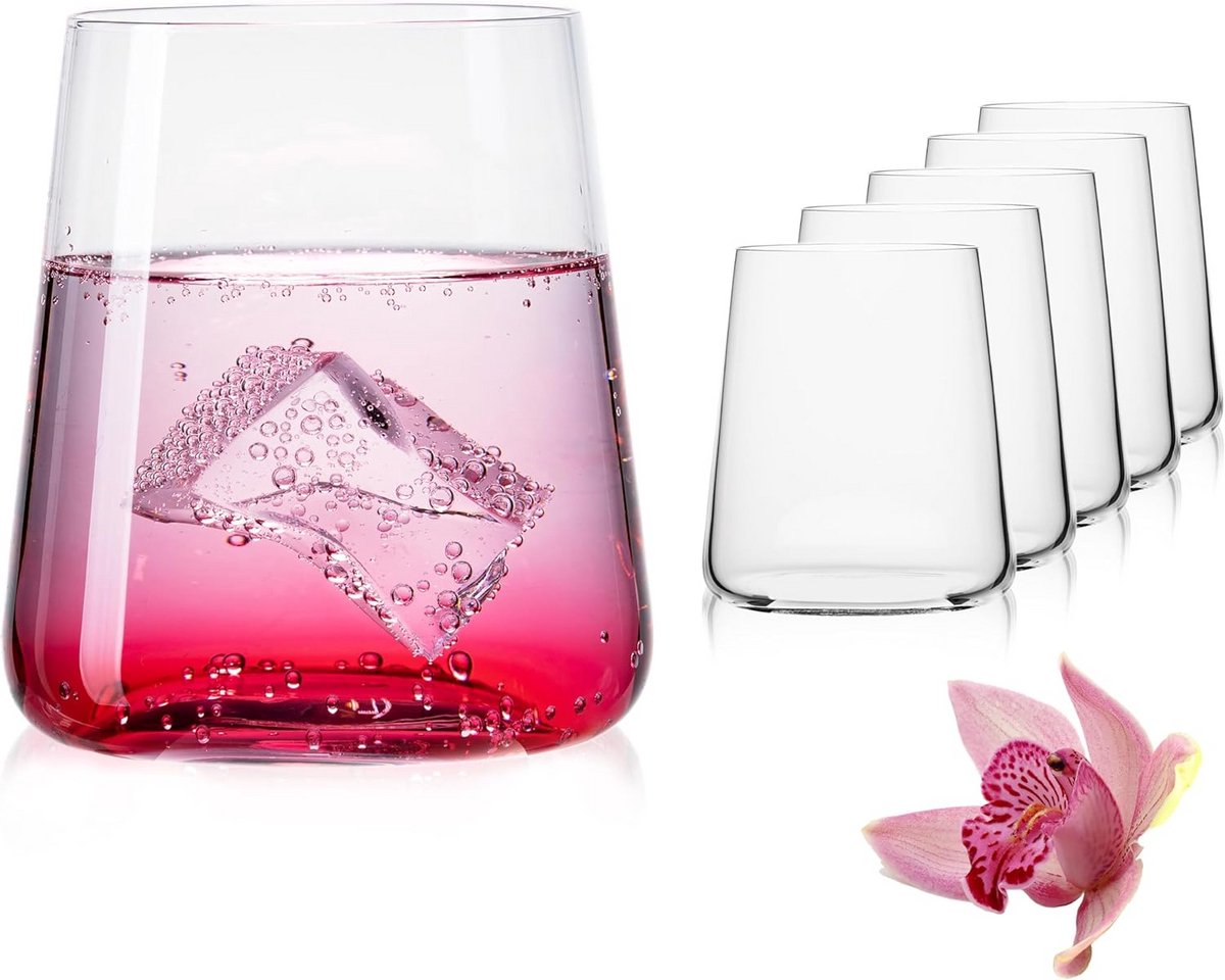 Set van 6 Drinkglazen - 370 ml Water-, Sap-, Whisky- en Gingerglazen