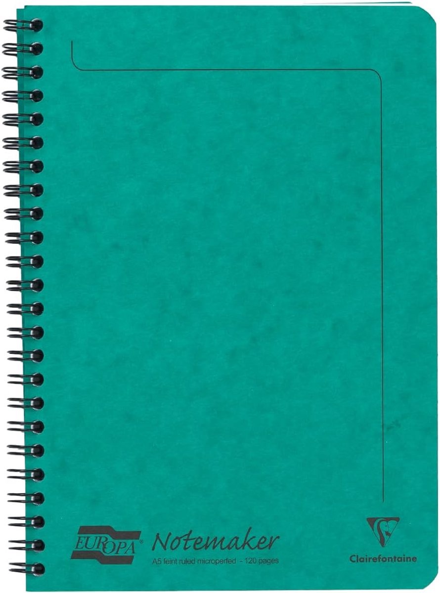 Spiraalschrift A5 - 120 uitneembare pagina's met lijnen - Glanzende cover - Geschikt voor kantoor, school en thuis