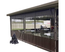 Waterdichte Buiten Gordijnen op Maat voor Pergola en Tuinhuisje, Transparant 0.5mm PVC