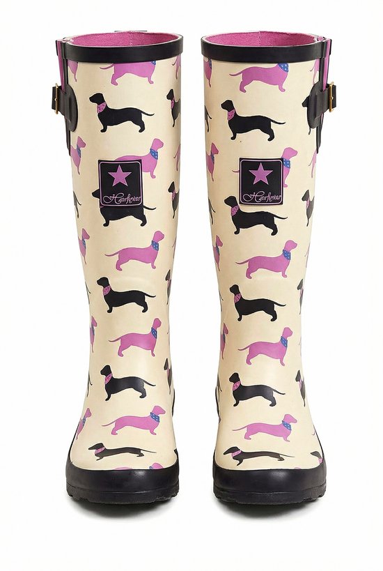 Solemates Bottes de pluie pour femmes - Femme - Caoutchouc Naturel - Tige Réglable - Semelle Amovible - Taille 40