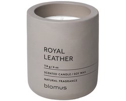 Blomus Fraga Geurkaars - royal - leather - hoogte 8cm - diameter 6.5cm - satellite
