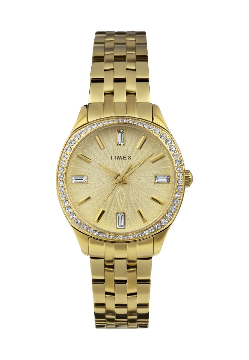 Timex Ariana Kwarts Analoog Horloge Tweekleurig Kast: 100% Loodarm Messing | Armband: 100% Roestvrij Staal 36 TW2W17700AJ