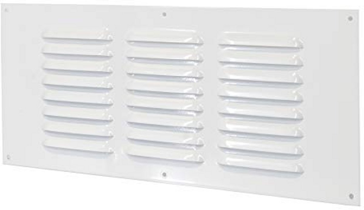 Metalen ventilatierooster voor ventilatie (35x15cm, wit)
