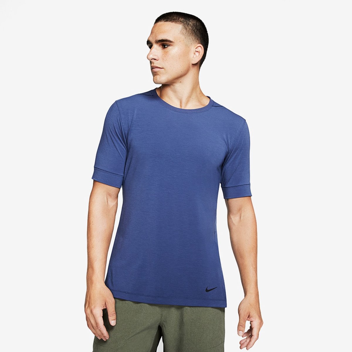 Nike Slim Fit Trainingsshirt Blauw