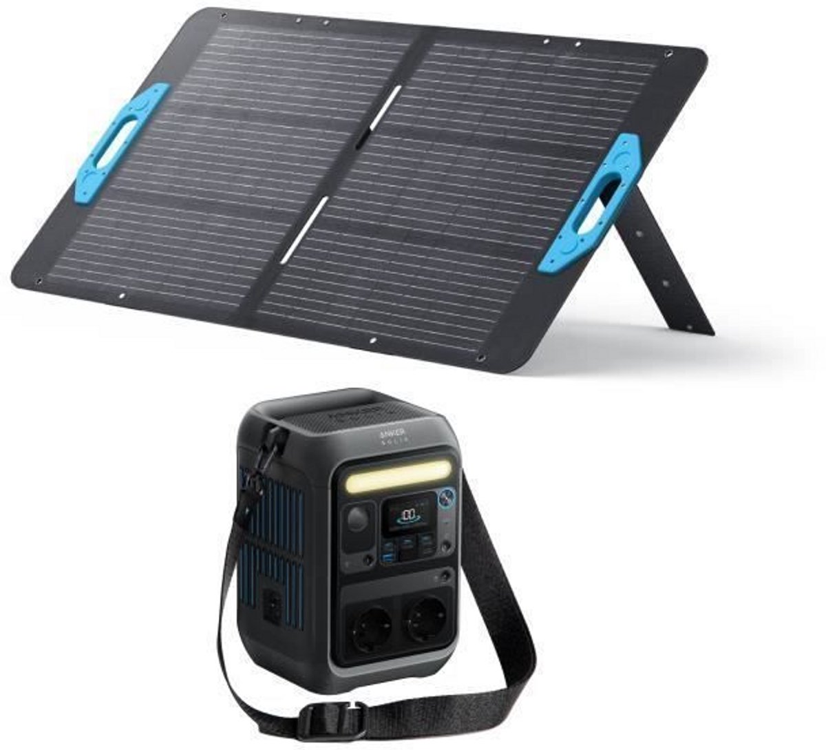 Anker SOLIX - Powerstation Kit C300X DC & PS100x Zonnepaneel - 300W/100W
