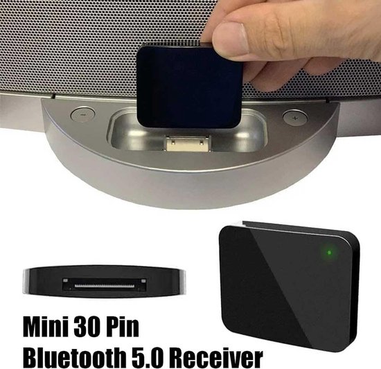 Bluetooth 5.0 A2DP stereo-audio-ontvangeradapter Geschikt voor Bose Sounddock iPhone iPad iPod luidsprekers 30-pins (niet compatibel met oudere Sounddock 1) van ZIOCOM — afbeelding 2