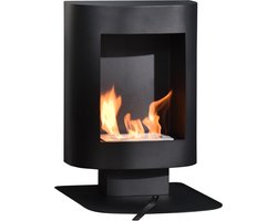 HOMCOM Ethanol Haard - Staal - 46,5x53x65cm - Zwart