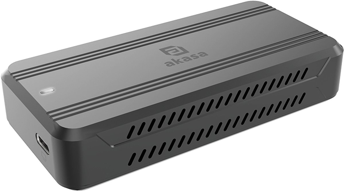 Akasa AK-ENU4M2-01 M.2 SSD-behuizing USB-C 4 40 GBit/s M.2 PCIe NVMe 2242, 2260, 2280 AK-ENU4M2-01