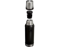 Stanley Classic Legendary Thermosfles 750 ml - Houdt 20 Uur Warm Of Koud - Lekvrij - Vaatwasserbestendig - BPA-Vrij - Voor Koffie, Thee en Meer - Roestvrijstalen Thermoskan - Black 2.0 – foto 2