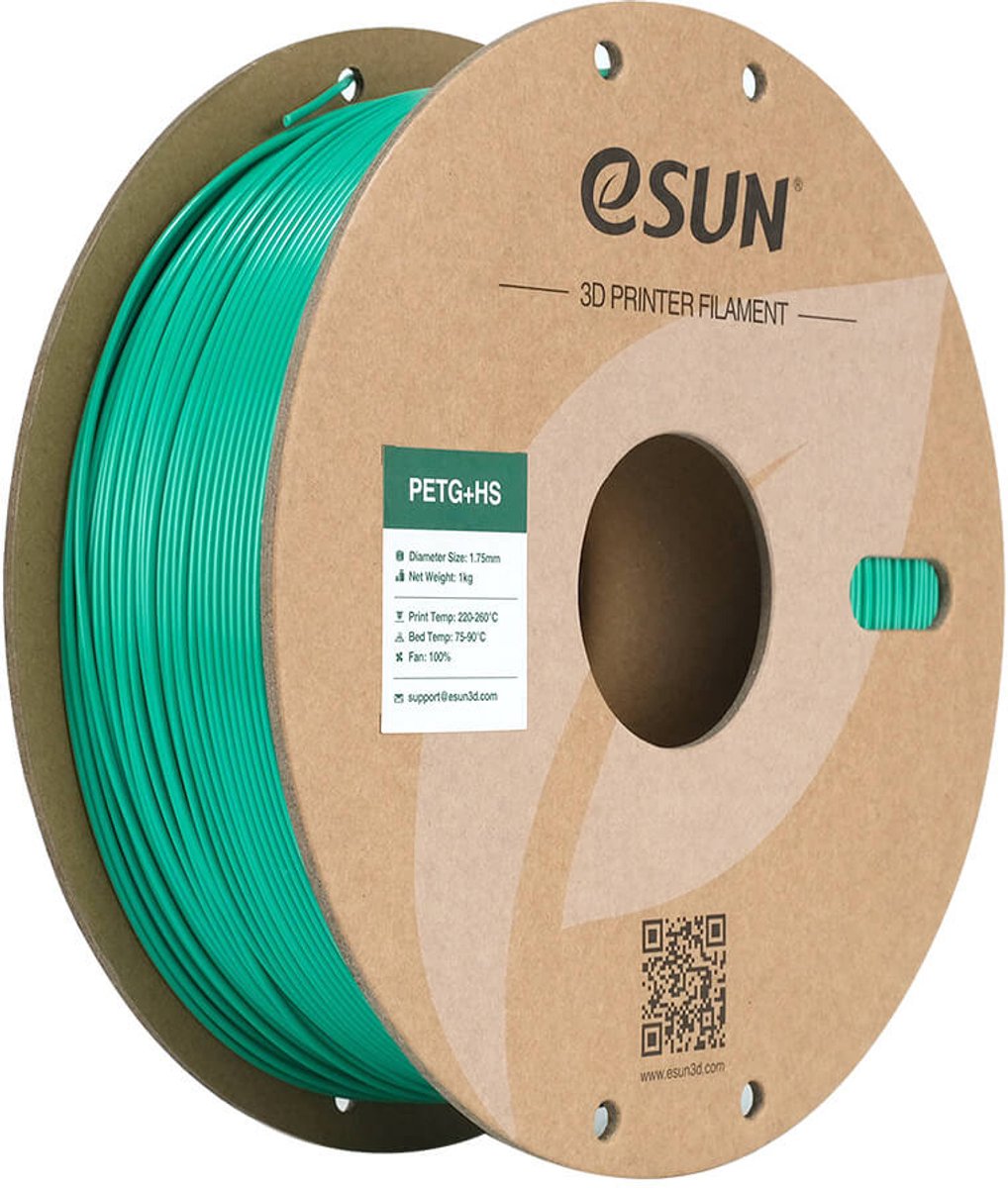 eSun e-PETG+HS Massief groen HighSpeed / Solid green 1 kg - 1.75mm - 3D printer filament