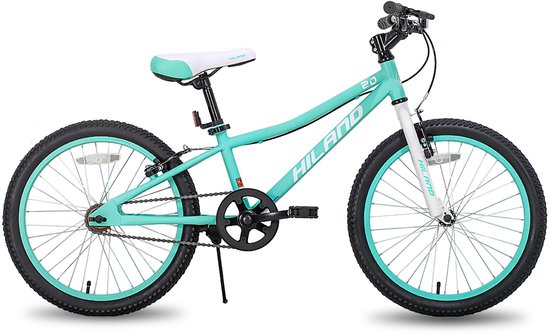 Hiland Climber Tiener Forensen Stadsfiets - 20 inch - Single Speed ​​- V-Brake - Groen - Geschikt voor buitenactiviteiten in de lente van Hiland — afbeelding 2