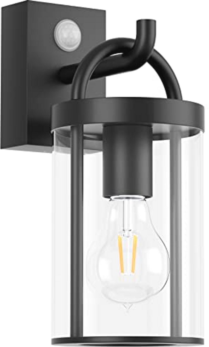 Vintage Industrieel Wandlamp voor Buiten met Bewegingsmelder - E27 Aluminium Buitenlamp IP44 voor Tuin en Terras