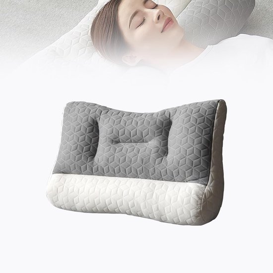 kussen, nekkussen, proeasekussen voor slaapapneu, orthopedisch diep slaapkussen, cervicaal kussen voor nekpijnverlichting, ergonomisch kussen voor nek en schouder, wit