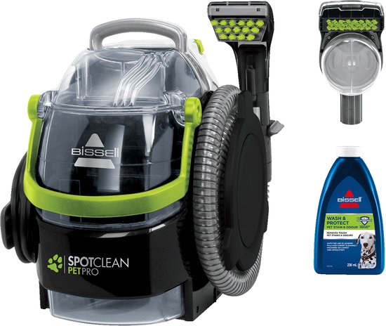 BISSELL SpotClean Pet Pro Draagbare Vlekkenreiniger - Krachtige 750W Motor voor Huisdierenvlekken - Tapijtreiniger voor Bank, Auto & Matras - Carpet Cleaner Apparaat - Incl. Stain Trapper Tool - Reinigingsmachine - Zetelreiniger - 15585