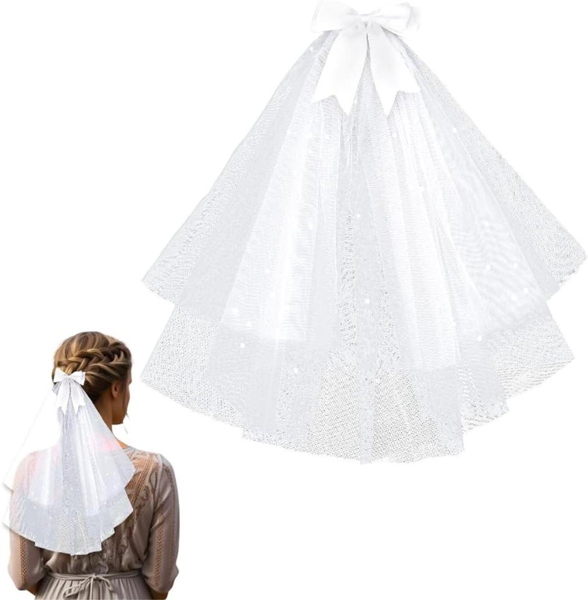 TTGoods - Strik Haar Clip Bruid Hoofdband Bruidsmeisje Parel Huwelijk Haardecoraties