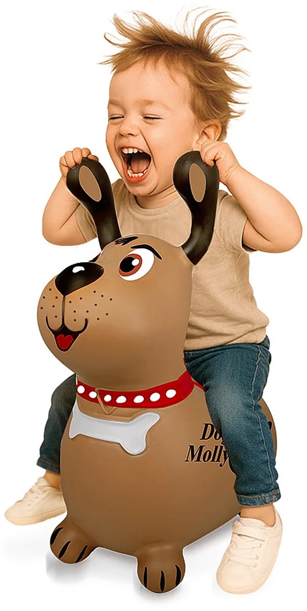 Jamara Skippybal - 466005 Skippydier Hond Molly - Bruin - Junior met Pomp — afbeelding 2