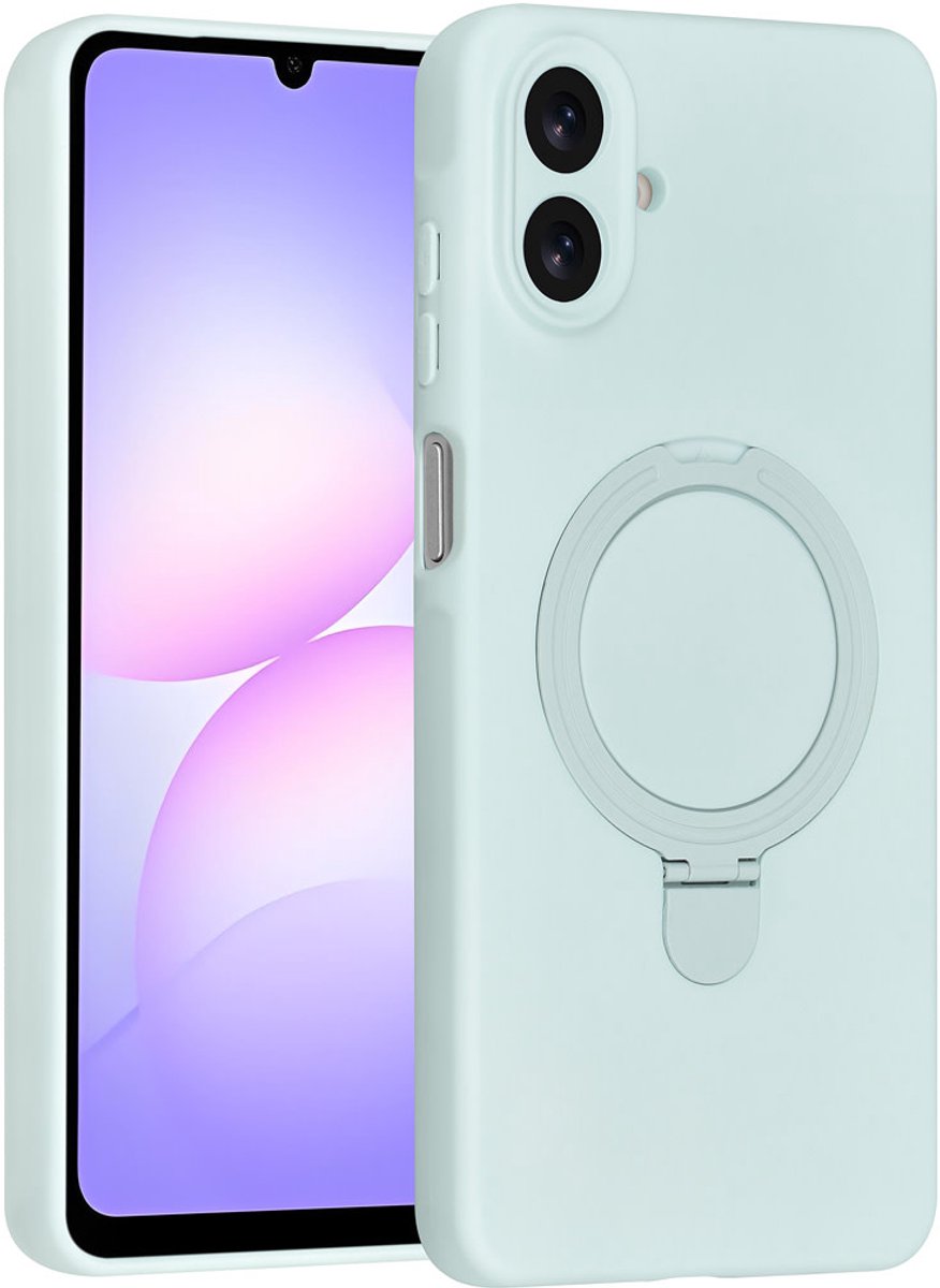 TUNIQ Back cover - Galaxy A07 - Mint Groen - Magsafe met Ring Stand - Schokabsorberend