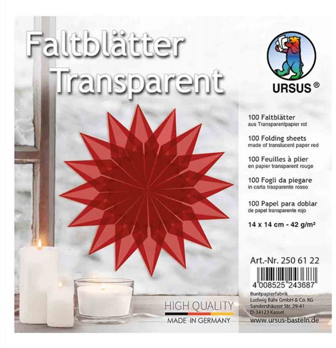 URSUS 2506122, Kunstpapier, 42 g/m², 100 vel