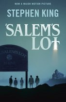 Boekomslag van Stephen King's 'Salem's Lot met een bord en een huis in de verte.