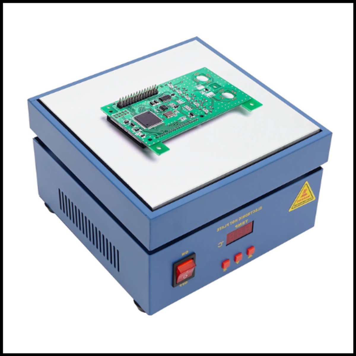 800W Soldeer Hotplate – LCD Microcomputer Verwarmingsplaat – 200x200mm – Elektronische Reflow & Voorverwarmingsplaat – Aluminium & Roestvrijstaal – Precisie Temperatuurregeling – Tafelmodel – Veilig & Efficiënt