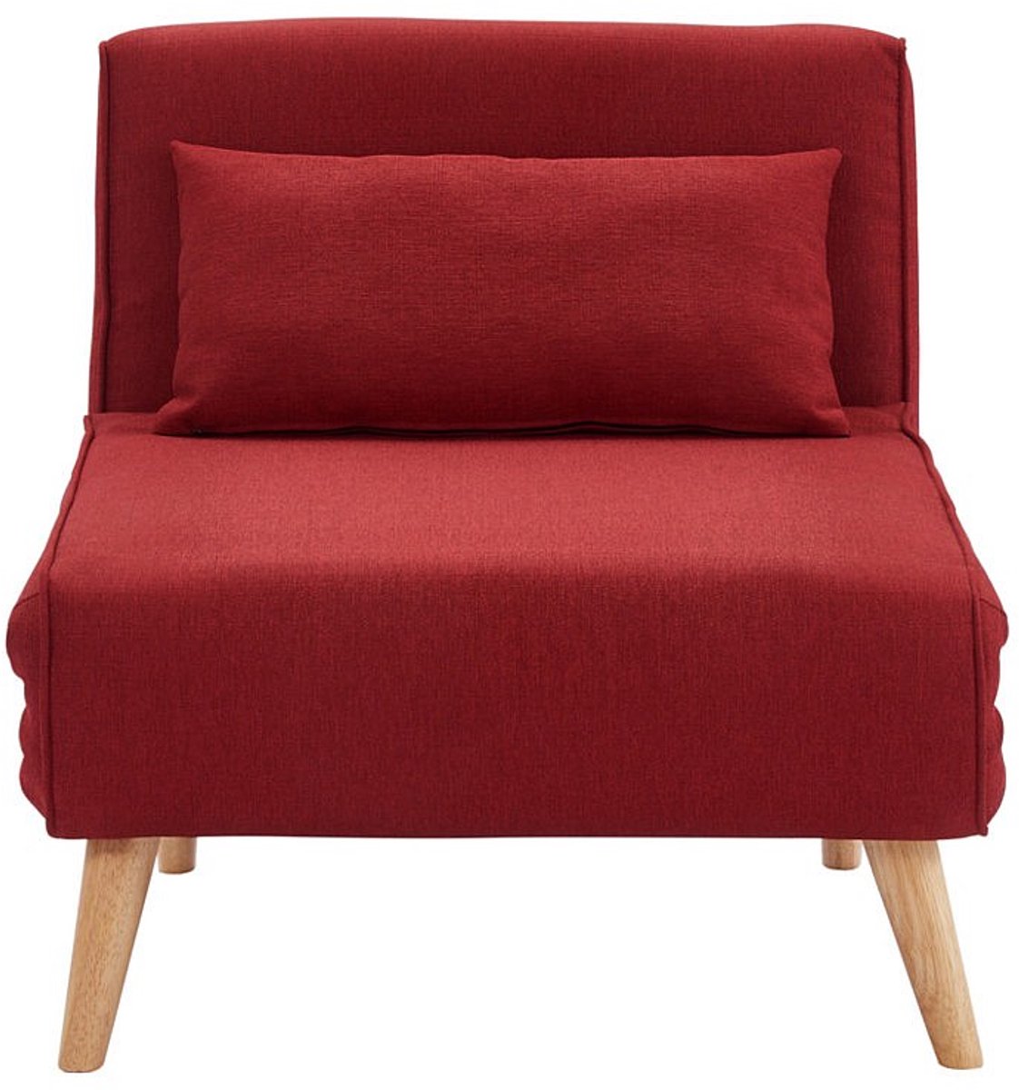 Vente-unique Fauteuil met bed optie POSIO van stof - Rood