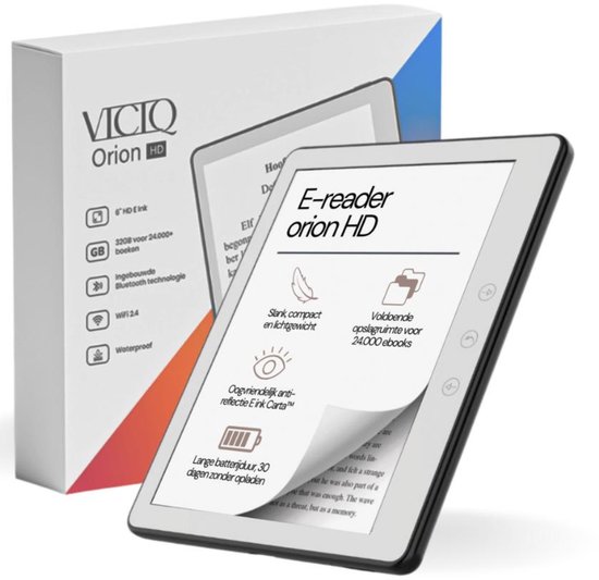 Viciq Orion E-reader - 6 inch - 32GB voor 24.000 ebooks - Ereader Nederlandstalig - E-book - E reader voor ebook & Luisterboeken - e-readers met oplader