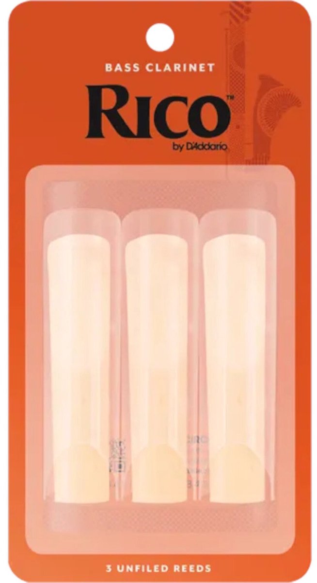 D'Addario Woodwinds REA0330 Rico Basklarinetriet, 3.0, 3-Pack, Unfiled