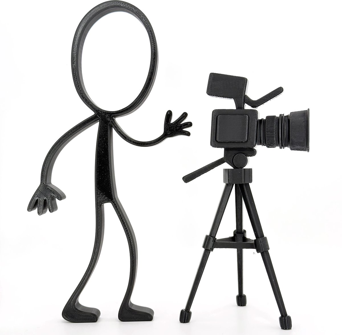 Stickyman Content Creator - camera en statief - zwart - 22 cm hoog
