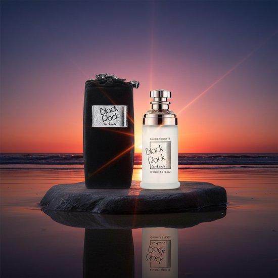 CADEAU TIP - Luxe Franse Eau de Toilette - Black Rock for men - een heerlijke Franse Houtige geur - met Sandelhout en Musk in luxe verpakking - met gratis parfum verstuiver.