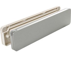 Homebox - de isolerende, tochtvrije en geluiddempende brievenbus – buitendeel aluminium blank geborsteld - binnendeel in crème wit RAL 9001