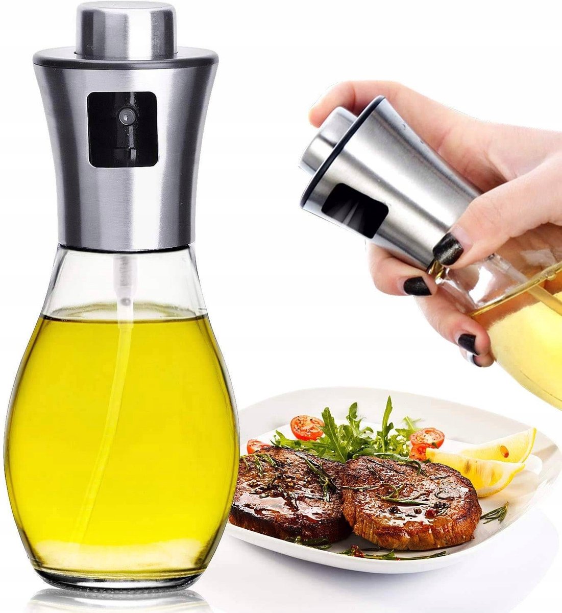 Glazen Olie & Azijn Sprayfles 200ml - Verstuiver voor Keuken