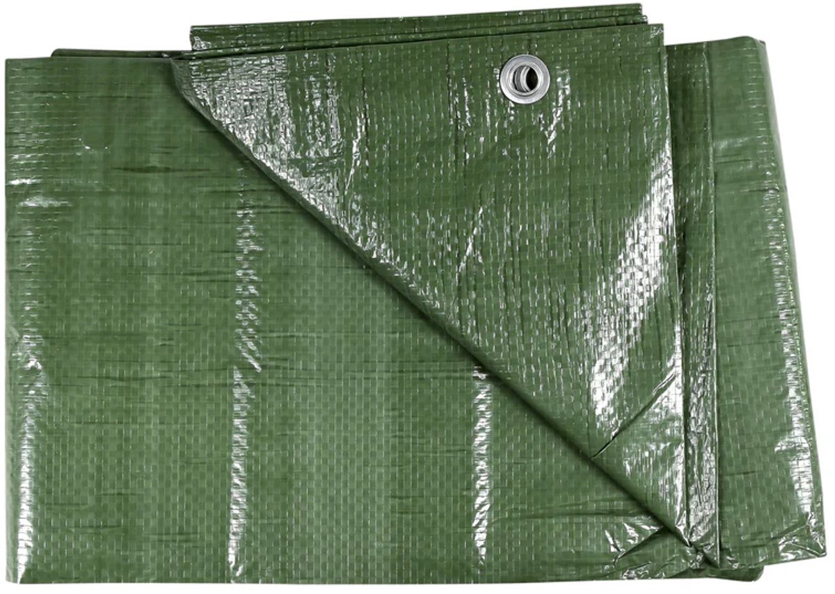 afdekzeil - dekzeil- groen – 3x4 mtr - met zeilogen