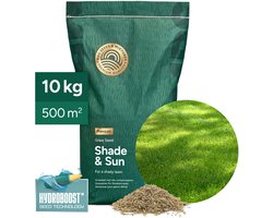 MRS Graszaad Schaduwgazon Premium - 10 kg voor 500 m² - Voor Schaduw en Zon - Voorkomt mosvorming - Geschikt voor Inzaai en Herstel - Met Hydroboost-coating - NAK Gecertificeerd