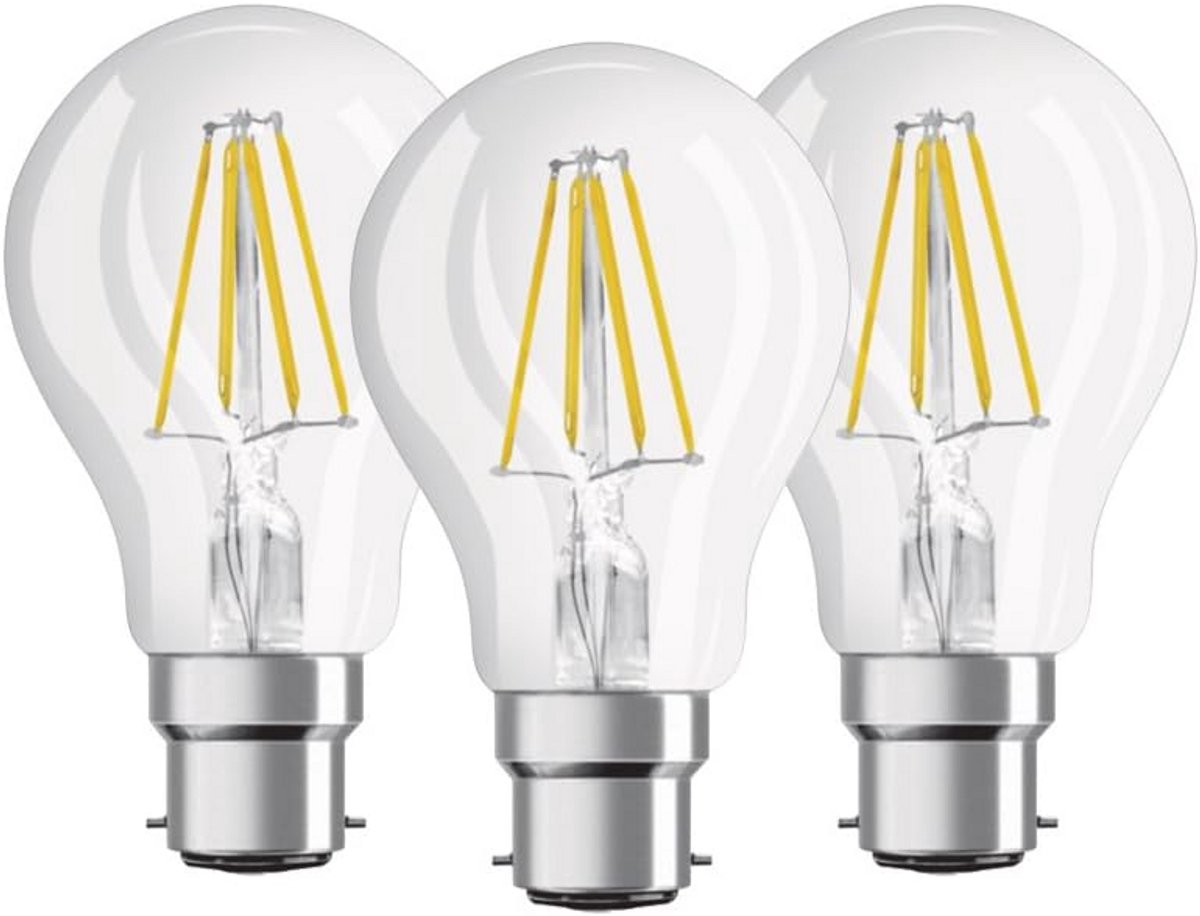 LED lamp B22d warm wit 2700K 7W helder energie-efficiëntieklasse A++
