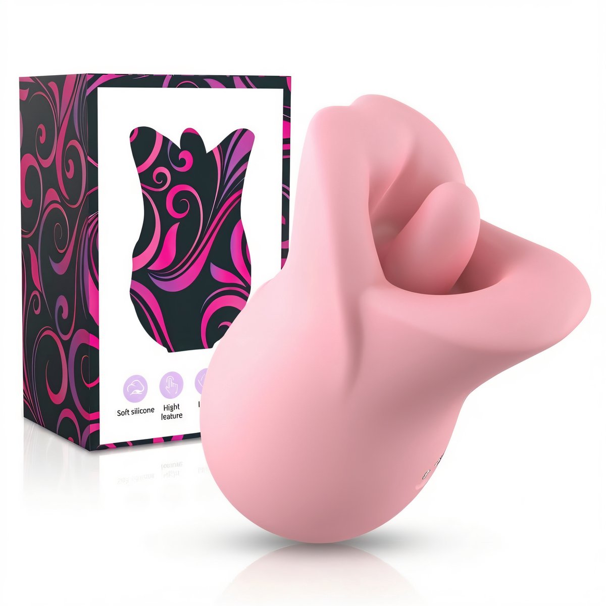 SF Toys – Roze Tong Vibrator – 10 Standen – 360° Draaiend – USB Magnetisch Oplaadbaar – IPX5 Waterbestendig – Bionisch Ontwerp voor Realistische Bewegingen – Comfortabel en Veilig in Gebruik – Hoogwaardig siliconen materiaal