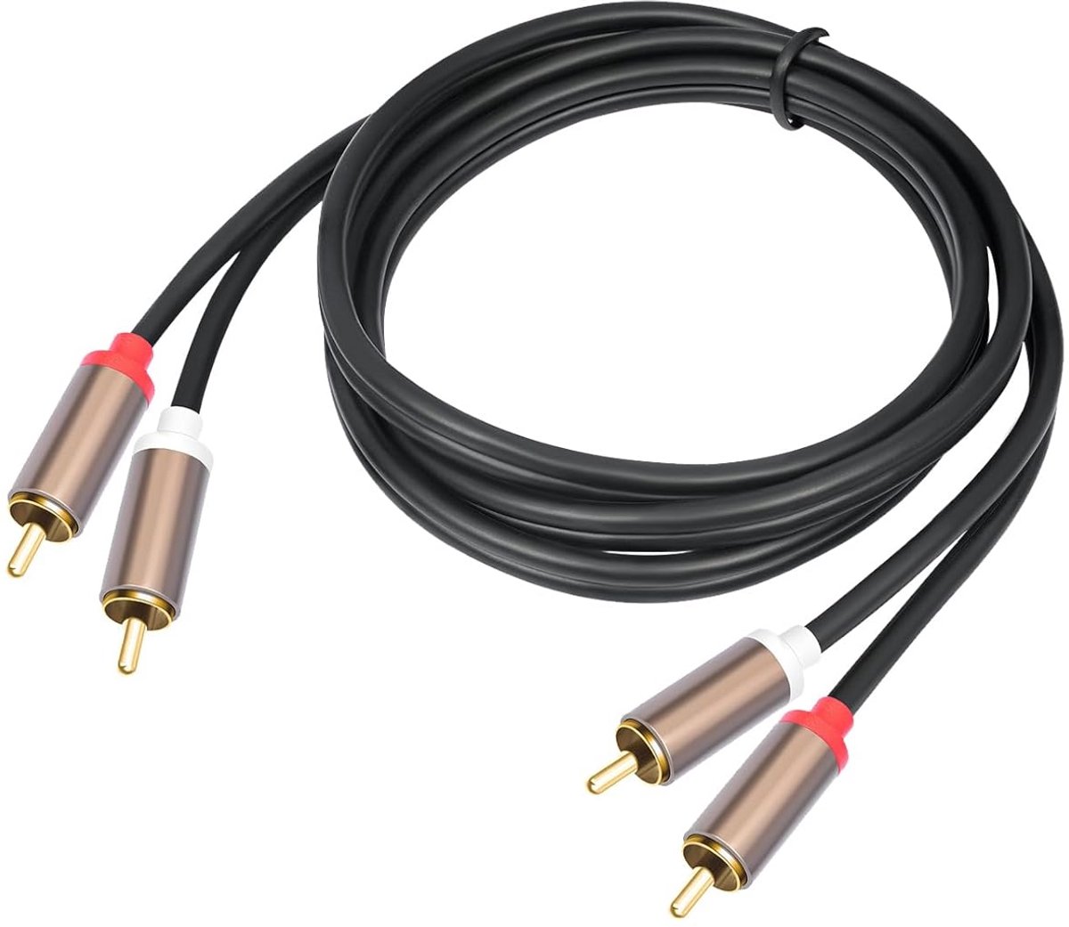 3 Meter RCA Stereokabel met Vergulde Connectoren voor Audioapparatuur