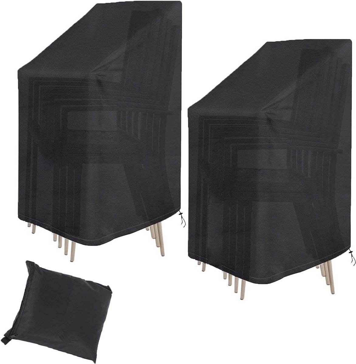 Waterdichte en UV-bestendige Beschermhoezen voor Tuinstoelen - Set van 2, 210D Oxford-stof