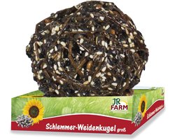 Natuurlijke wilgenbol voor vogels met zonnebloempitten en pinda's, groot 300 g