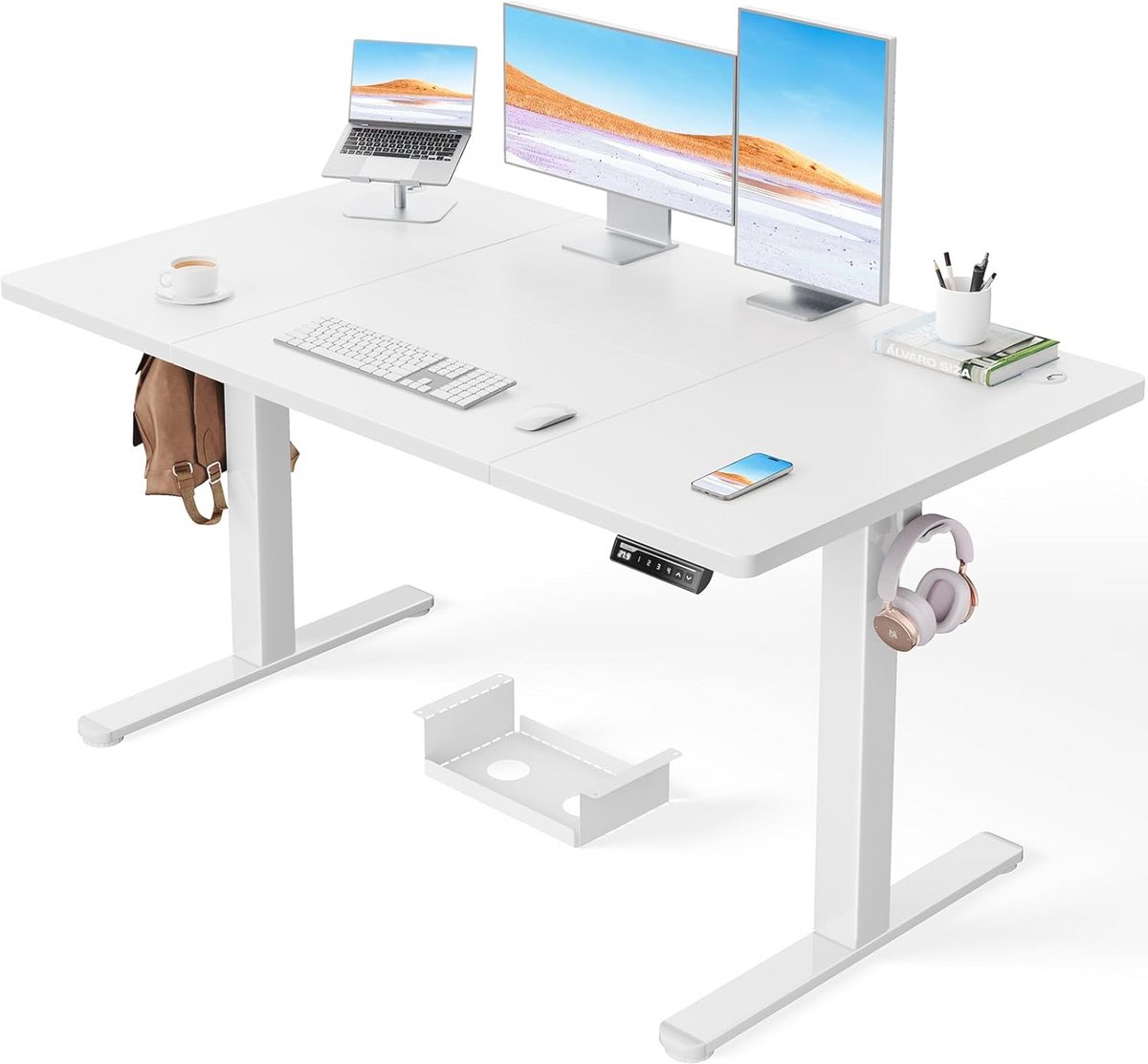 Hoogte Verstelbaar Elektrisch Zit-Sta Bureau - 140 x 80 cm - 100 kg Draagvermogen