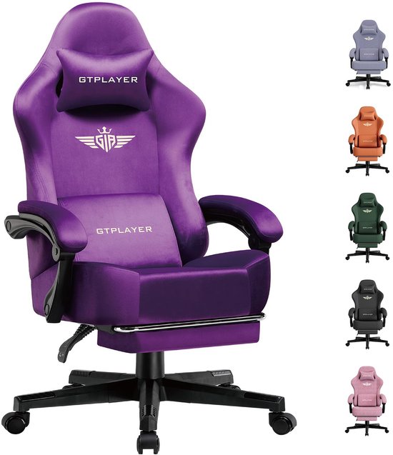 GTPLAYER Gamingstoel met 160° Verstelbaar en Voetensteun - GTPLAYER - €119,99