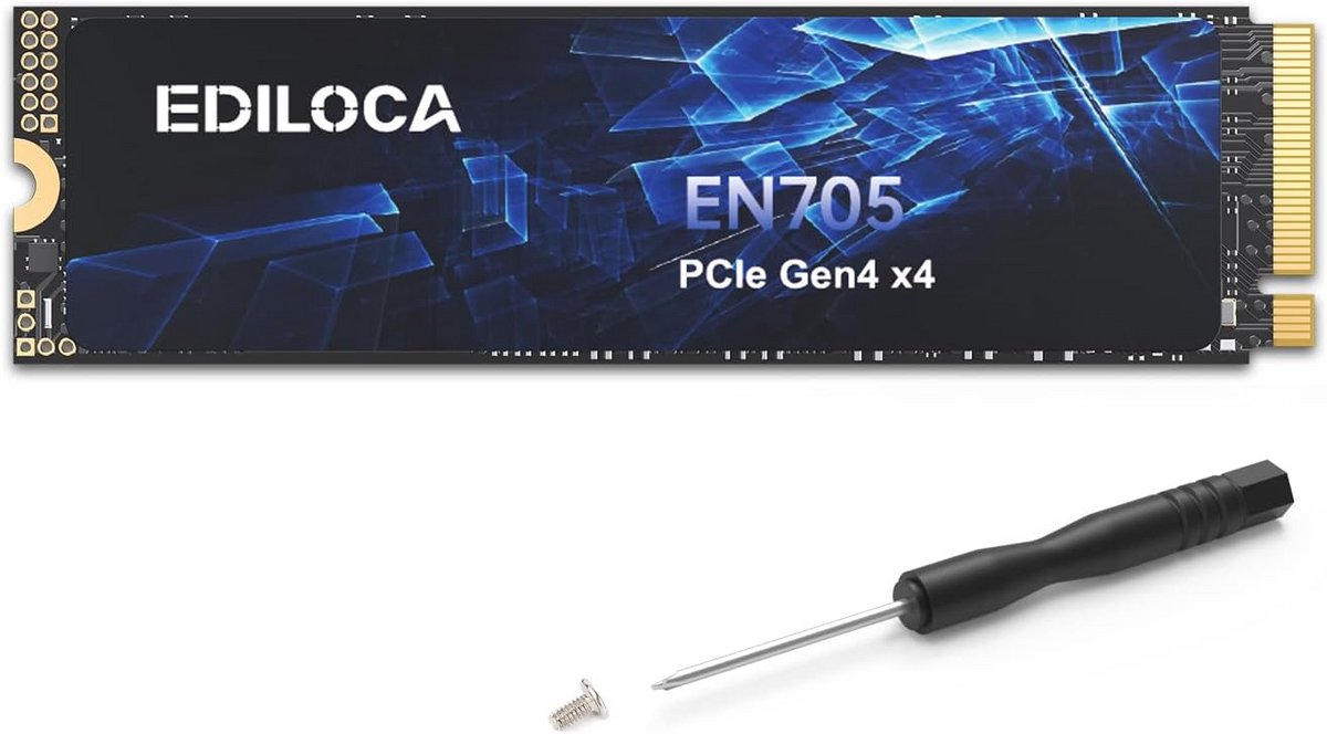 1TB PCIe Gen4 NVMe M.2 2280 SSD met 5000MB/s Leessnelheid - Geoptimaliseerd Voor PS5 en Laptops