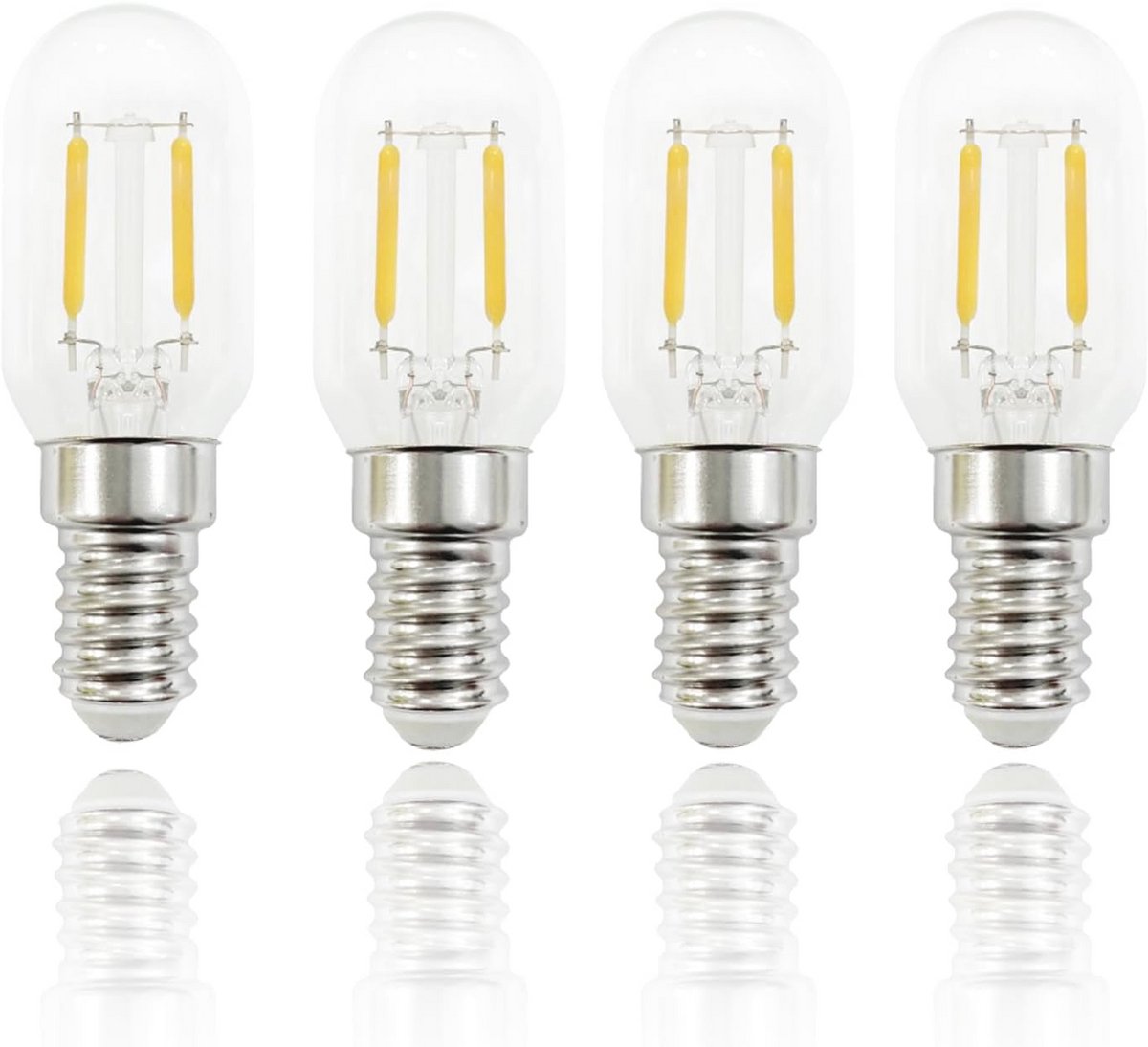 LED Lamp E14 2W 2700K Warmwit - Voor Koelkast, Afzuigkap, Naaimachine - 4 Stuks