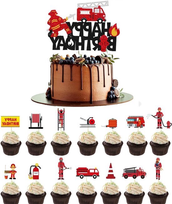 Taarttoppers Happy Icons (4st) Meri Meri Taarttoppers Happy Icons (4st) Meri Meri