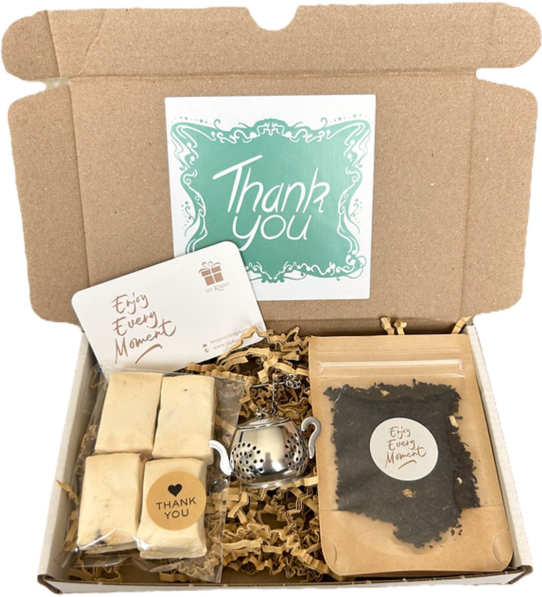 Bedankt thee mini brievenbus cadeau - thank you - theezeefje - noga
