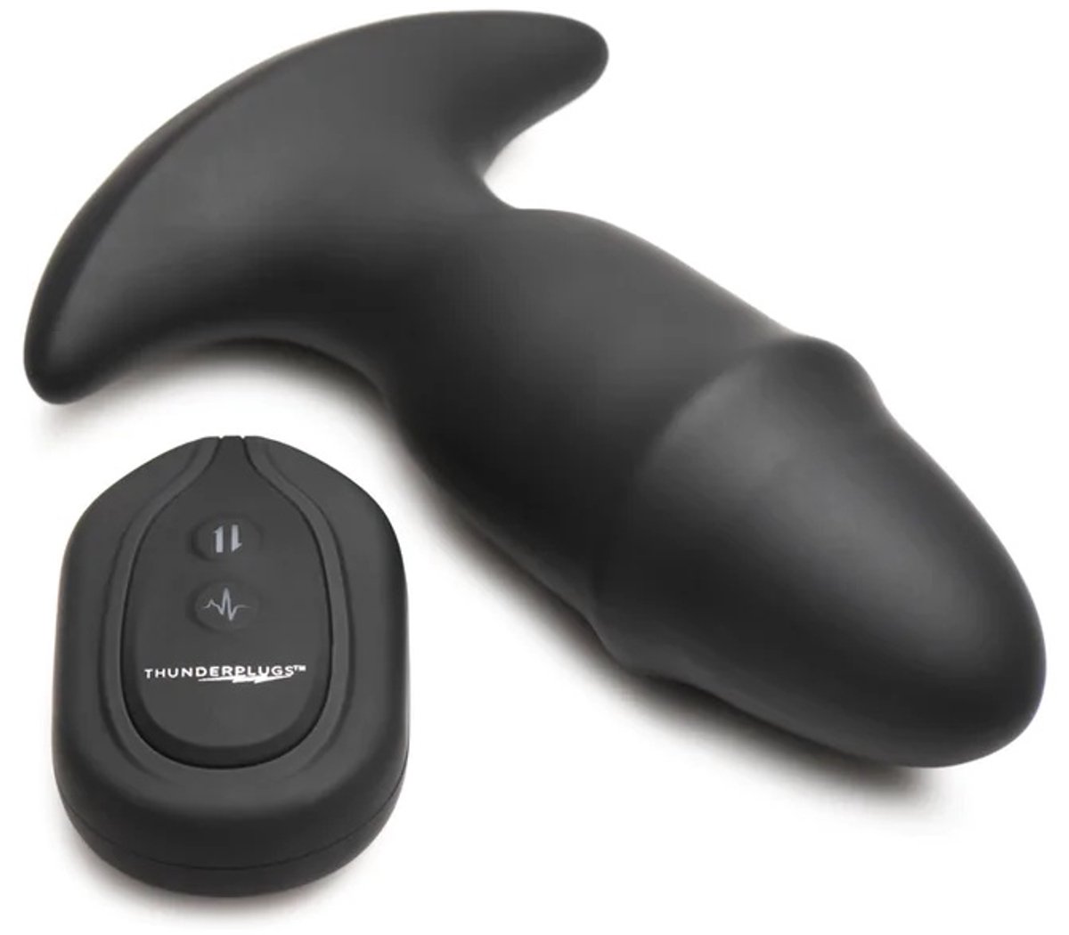 Butt Slider - Sliding Ring Silicone Missile Plug - Black