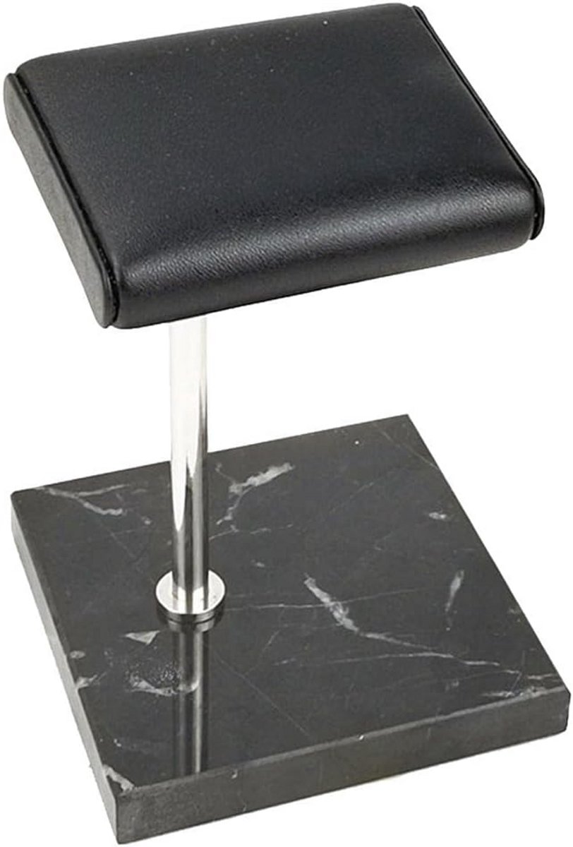 Amagogo Marmer En PU Herenhorloge Organizer voor Weergave, Zwart marmeren voet + gouden standaard, Stijl 2